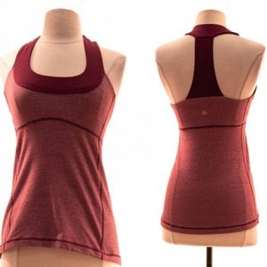 Lululemon maroon racerback tank size 6
